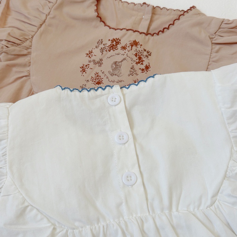 【66-90】半袖 ロンパース ベビー 刺繍 通気性抜群 - 画像 (10)
