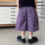 【90-150】カーゴショートパンツ 男の子 ベアタグ ウエストベルト付き 無地 カジュアル 子供服 おしゃれ - 画像 (9)