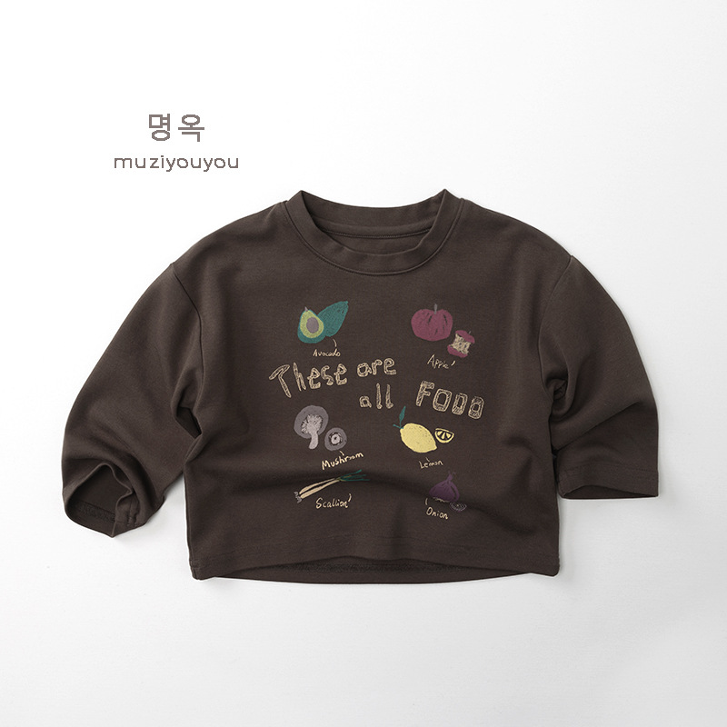 【80-130】長袖Tシャツ フルーツ柄 やわらか素材 - 画像 (8)