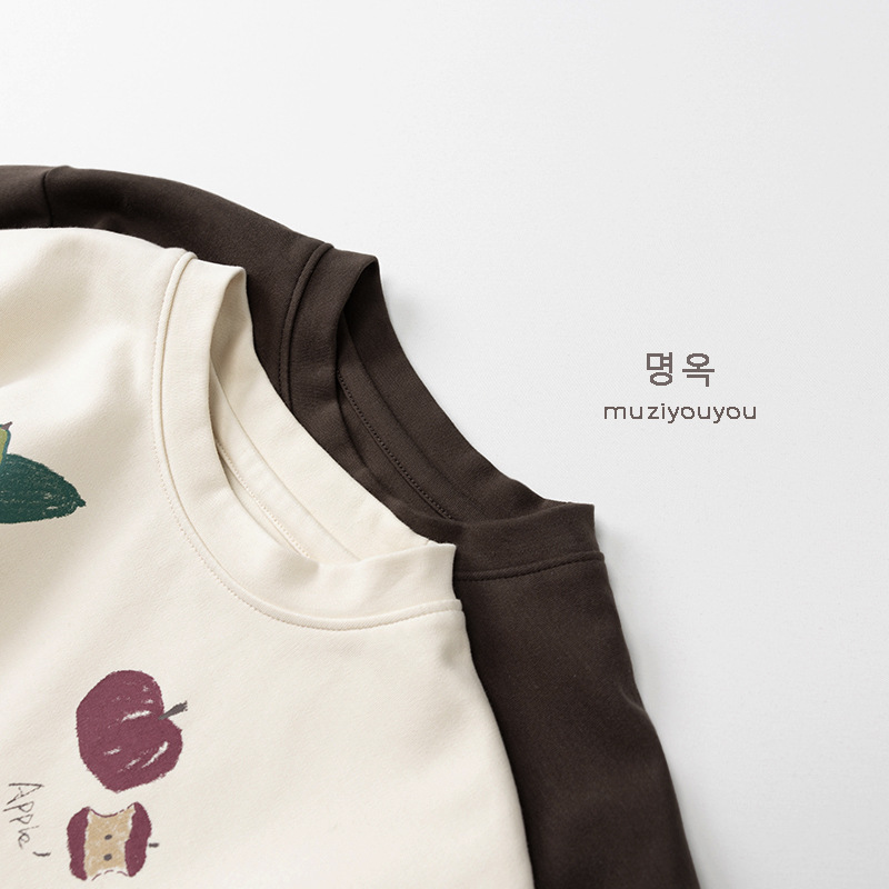 【80-130】長袖Tシャツ フルーツ柄 やわらか素材 - 画像 (9)