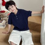 【90-150】ポロシャツ 男の子 薄手 ニット風 襟付き 半袖 カジュアル トップス - 画像 (2)