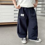 【90-150】ロングパンツ 男の子 アウトドア風 タグデザイン 軽量 薄手 カジュアル パンツ - 画像 (5)