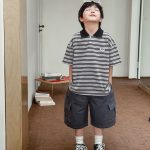 【90-150】カーゴショートパンツ 男の子 ウォッシュ加工 ポケット付き カジュアル 子供服 - 画像 (4)