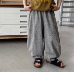 【90-150】ロングパンツ 男の子 細ボーダー 薄手 ゆったり カジュアル パンツ - 画像 (7)