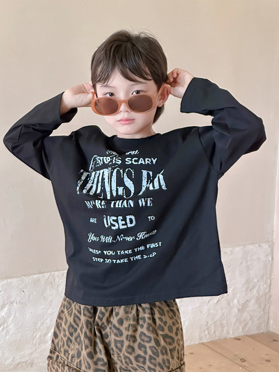 【90-150】長袖Tシャツ 男女兼用 プリント ゆったり カジュアル インナー トップス - 画像 (11)