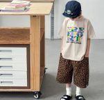 【90-150】ショートパンツ 男の子 レオパード柄 タグ付き ゆったり カジュアル ボトムス - 画像 (5)