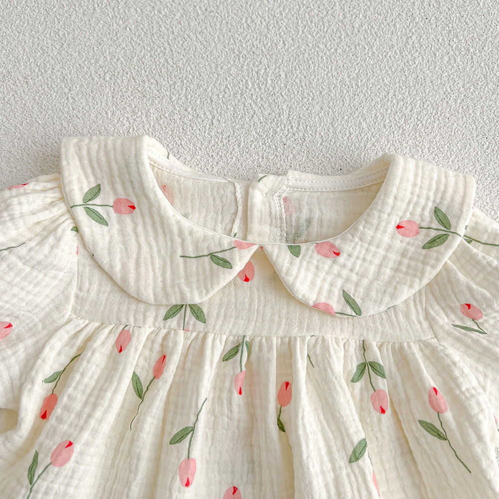 【66-100】ベビー 女の子 花柄 ロンパース/セットアップ - 画像 (8)