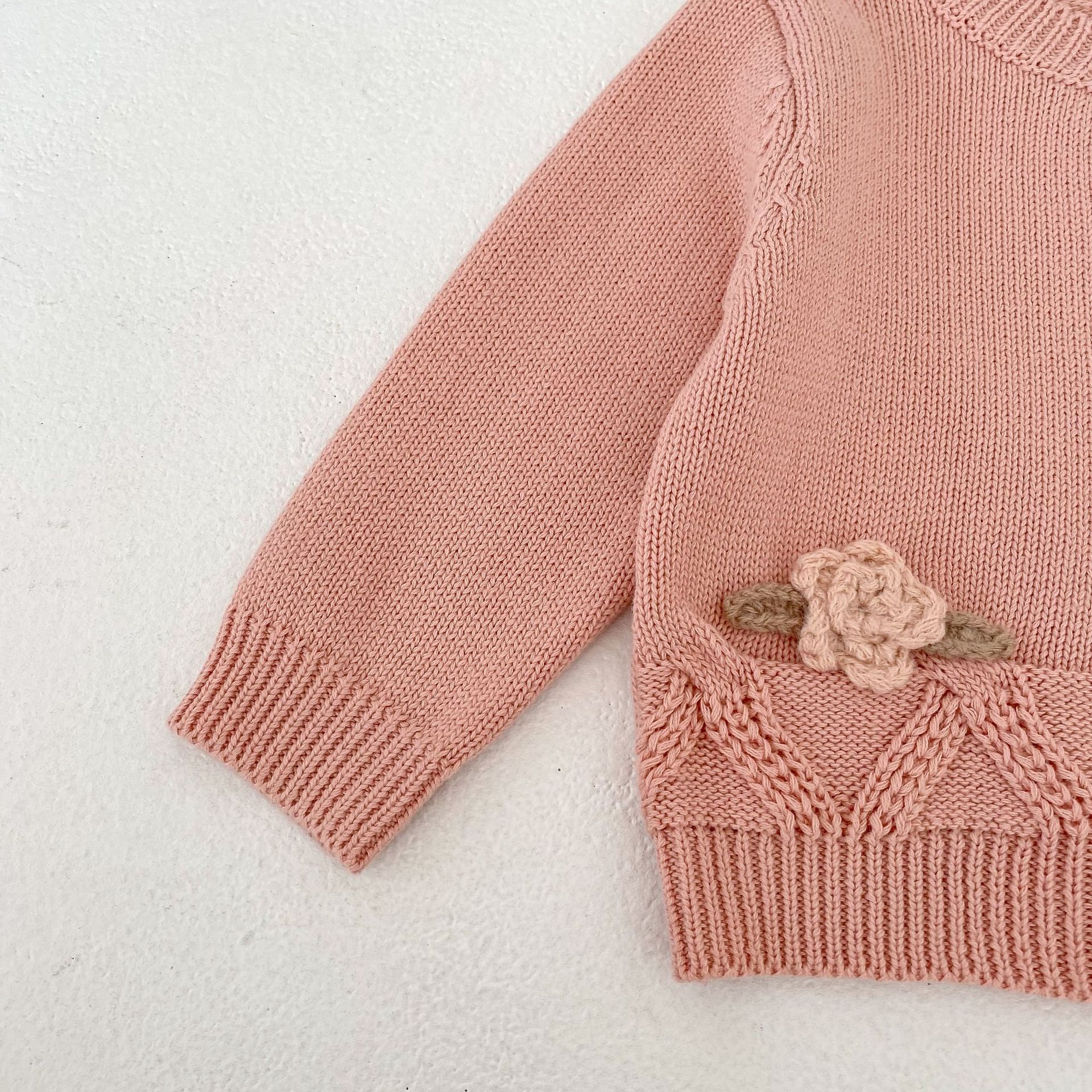 【66-100】カーディガン OR サロペット ベビー ニット リボン付き - 画像 (10)