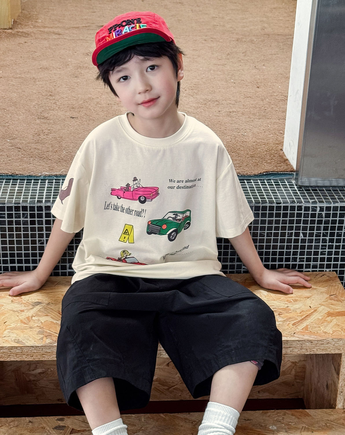【90-150】半袖Tシャツ 男の子 車プリント クルーネック ゆったり カジュアル トップス - 画像 (12)
