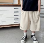 【90-150】ショートパンツ 男の子 ロゴプリント ウエスト紐付き やわらか カジュアル ボトムス - 画像 (8)