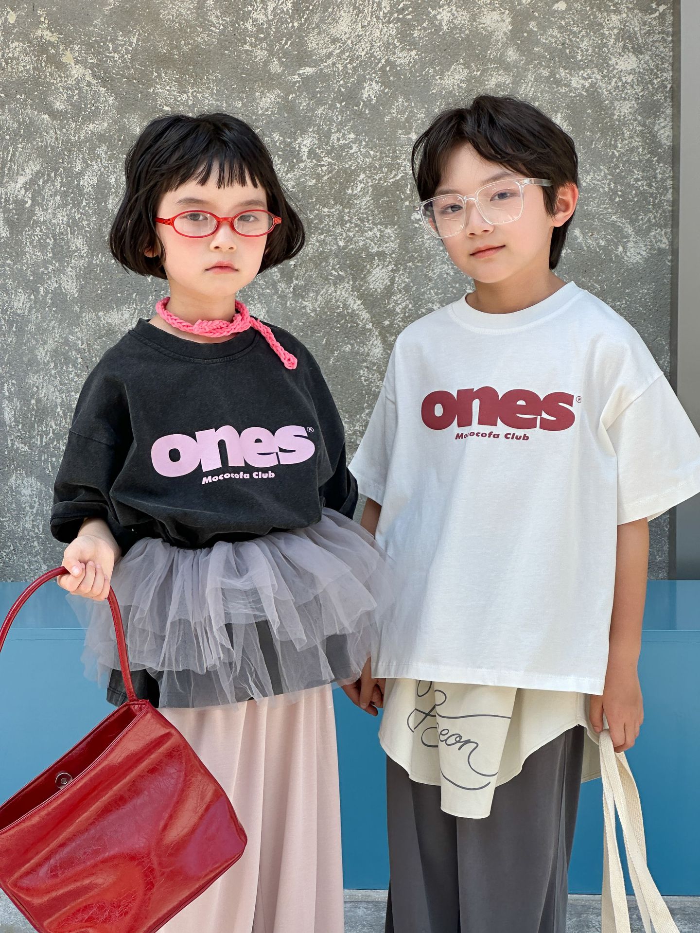 【90-150】Tシャツ アルファベット ラウンドネック コットン 半袖 トップス - 画像 (8)