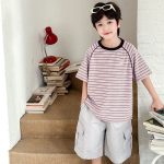 【90-150】カーゴショートパンツ 男の子 ウォッシュ加工 ポケット付き カジュアル 子供服 - 画像 (5)