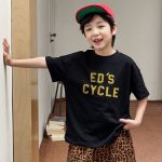 【90-150】半袖Tシャツ 男の子 アウトドア風 ロゴプリント カジュアル トップス 子供服 - 画像 (10)