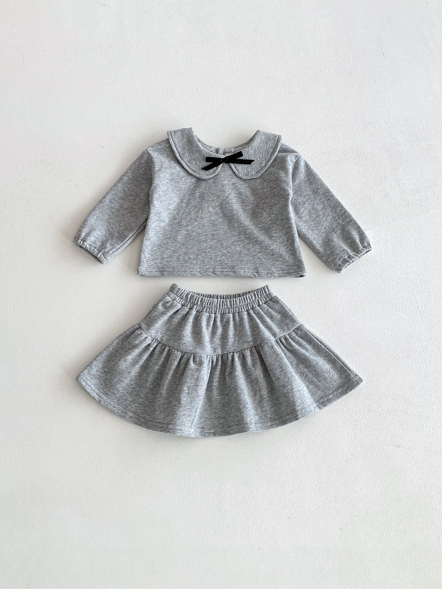 【73-110】セットアップ ベビー 女の子 トップス+スカート おしゃれ リボン付き - 画像 (14)