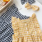 【73-100】ロンパース チェック柄 ノースリーブ 可愛い ベビー服 - 画像 (8)