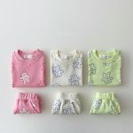 【73-100】セットアップ ベビー 半袖 可愛い くまさん