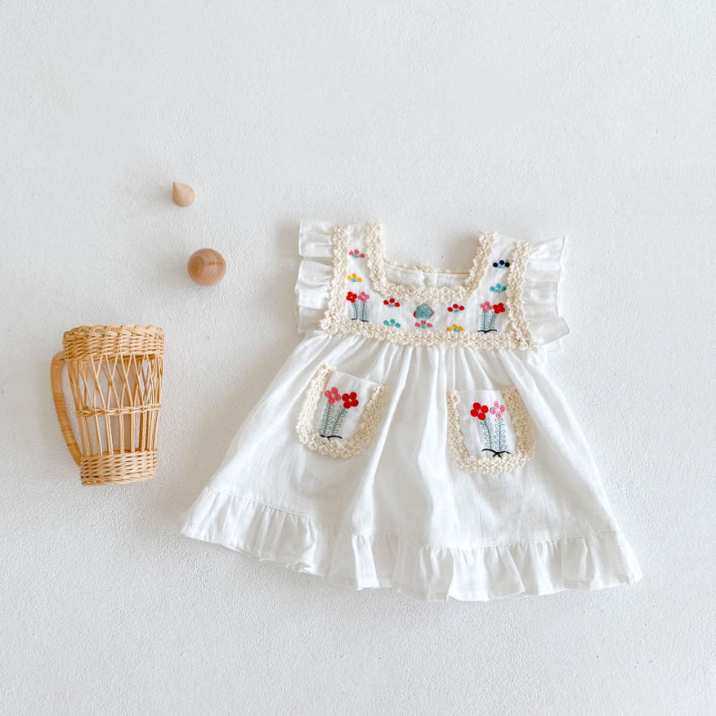 01_79b699dd-64ed-404d-916f-1165a54eb173.jpg 【66-100】ワンピース ベビー服 女の子 おしゃれ 刺繍 レース - 画像 (1)