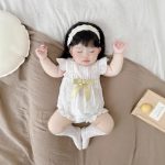 【66-90】ロンパース&帽子 ベビー レース プリンセス フリル - 画像 (3)