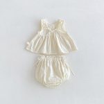 【73-110】セットアップ リボン付き レース トップス&ブルマ - 画像 (5)