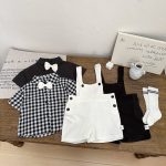 【73-120】セットアップ サロペット&シャツ シンプル - 画像 (10)