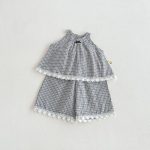 【73-110】セットアップ ブラックチェック おしゃれ - 画像 (3)