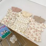 【66-100】セットアップ ベビー フリル袖トップス&レースショートパンツ