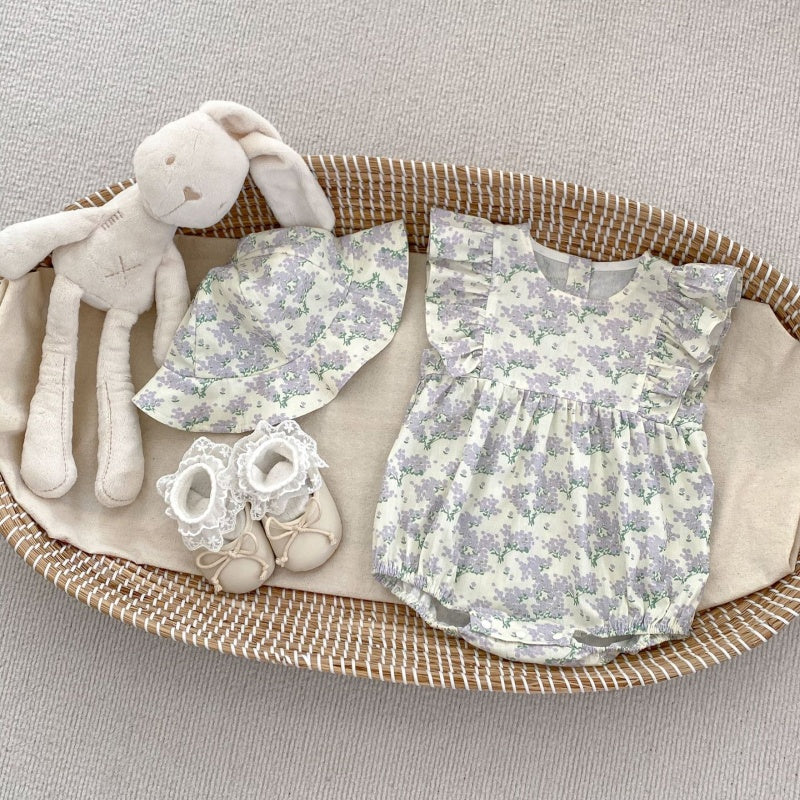 02_68893a04-ad49-4da7-afde-4252f613da17.jpg 【66-90】ロンパース ベビー 女の子 フローラルフライングスリーブ - 画像 (1)