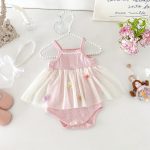【66-90】キャミロンパースワンピース ベビー 女の子 チュール - 画像 (3)