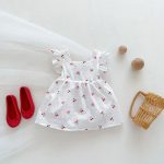 【66-90】ワンピース ベビー服 女の子 総柄さくらんぼ - 画像 (3)