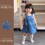 【73-100】デニムワンピース ウサギ ディリー 女の子 - 画像 (5)