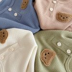 【66-100】セットアップ クマ柄 ワッフル ノースリーブ 着心地良い - 画像 (20)