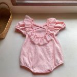 【73-90】ロンパース ベビー ラウンドネック バックオープン - 画像 (3)