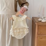 【66-90】セットアップ ベビー服 ノースリーブ フリル襟 トップス&スカートパンツ - 画像 (3)