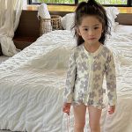 【80-130】水着 女の子 花柄 しっかりフィット - 画像 (3)