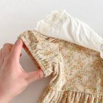 【66-90】ロンパース ビッグ襟 花柄 おしゃれ ベビー服 - 画像 (8)