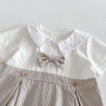 【66-90】カバーオール ベビー 切り替え リボン お出かけに - 画像 (6)