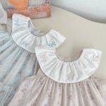 【73-100】ワンピース ベビー 女の子 スウィート 丸襟 小花柄 - 画像 (10)