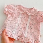 【73-120】シャツ or パンツ ベビー 女の子 小花柄 レース フリル - 画像 (13)