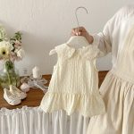 【73-100】ワンピース ベビー 女の子 スウィート ドット - 画像 (4)