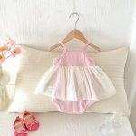 【66-90】キャミロンパースワンピース ベビー 女の子 チュール - 画像 (7)