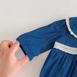 【66-90】ロンパース デニム レース 可愛い ベビー服 - 画像 (7)