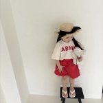 【73-100】半袖Tシャツ ベビー 韓国風 英字柄 - 画像 (9)