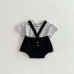 【66-90】サロペットorTシャツ カジュアル シンプル 赤ちゃん服 - 画像 (13)