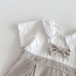 【66-90】カバーオール ベビー 切り替え リボン お出かけに - 画像 (7)