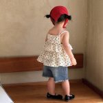 【73-120】キャミブラウス ベビー 女の子 ドット - 画像 (6)