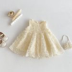 【73-100】ワンピース ベビー プリンセス 立体ローズ