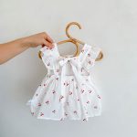 【66-90】ワンピース ベビー服 女の子 総柄さくらんぼ - 画像 (5)