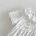 【66-90】ロンパース ベビー 女の子 ラウンドネック 刺繍 - 画像 (7)