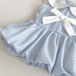 【73-100】ワンピース ベビー 女の子 ストライプ リボン付き - 画像 (11)