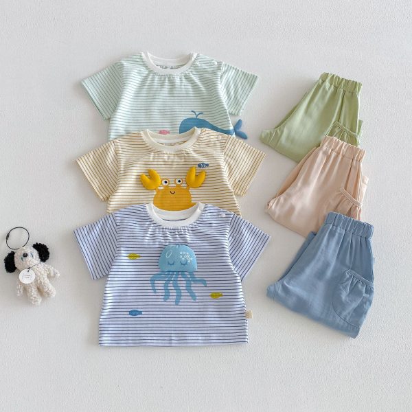 【73-110cm】Ｔシャツ 可愛い ボーダー トップス